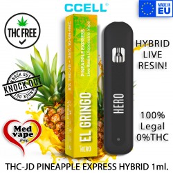 8% THC-JD + 35% 10-OH PINEAPPLE EXPRESS - EL GRINGO WEED MEDVAPE THC